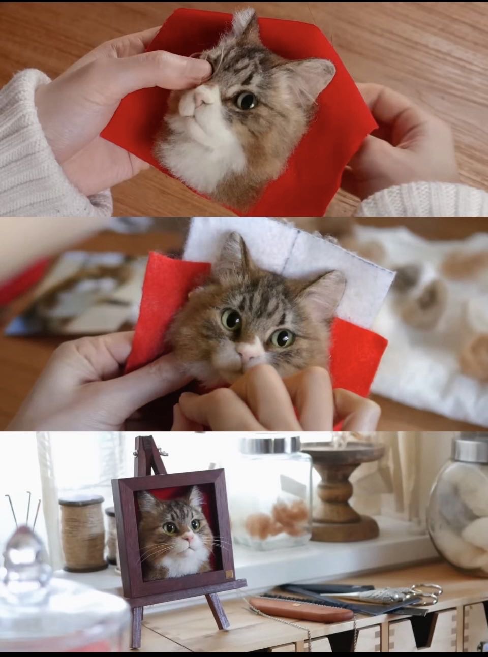 Custom Pet Wool Felt Portrait