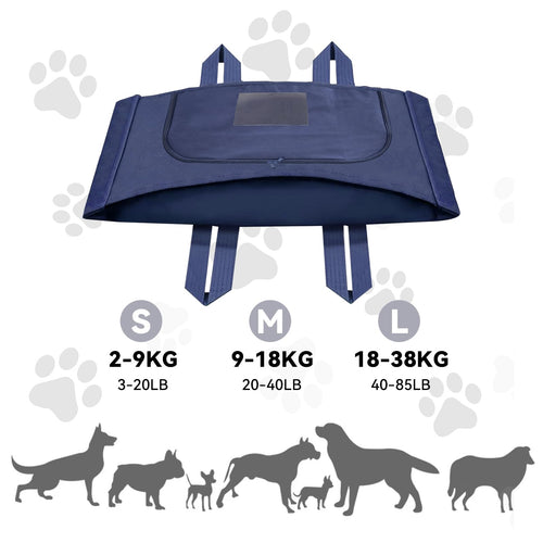 AVIMO Pet Burial Bag size chart