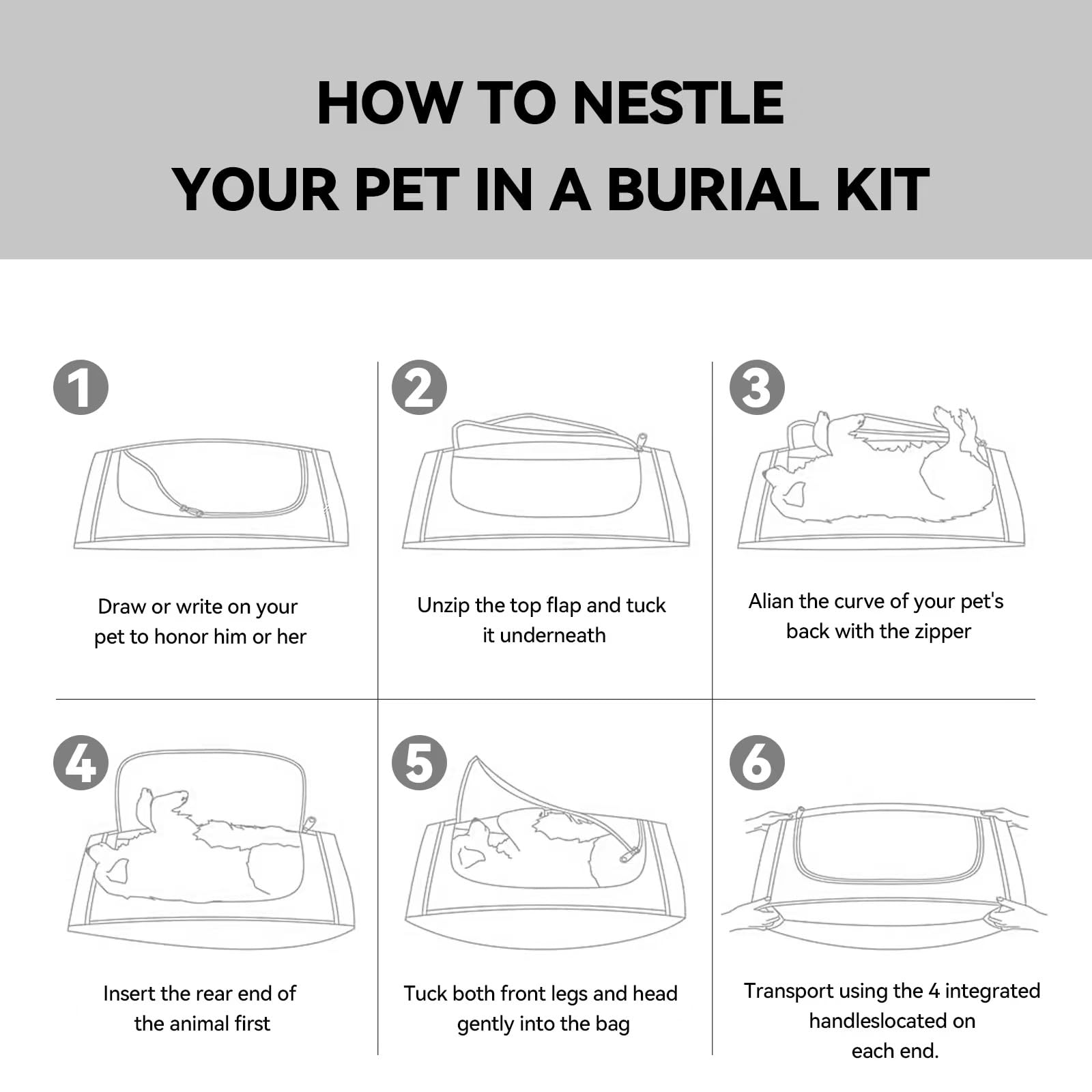 How to nestle your pet in a burial kit