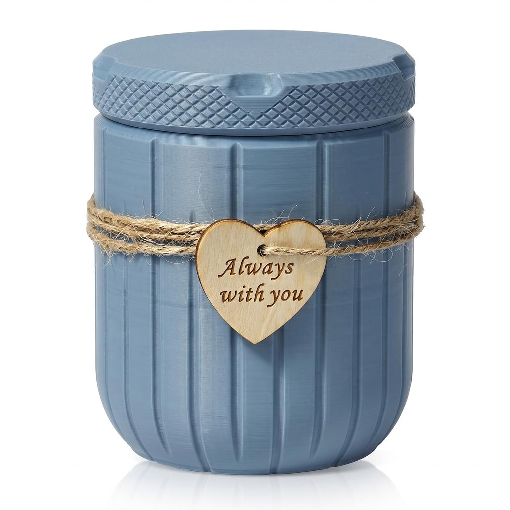 AVIMO plant-based PLA pet urn in Haze Blue